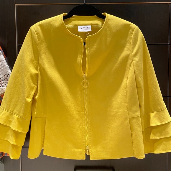Akris Punto Yellow Zip Up - Picture 1 of 4